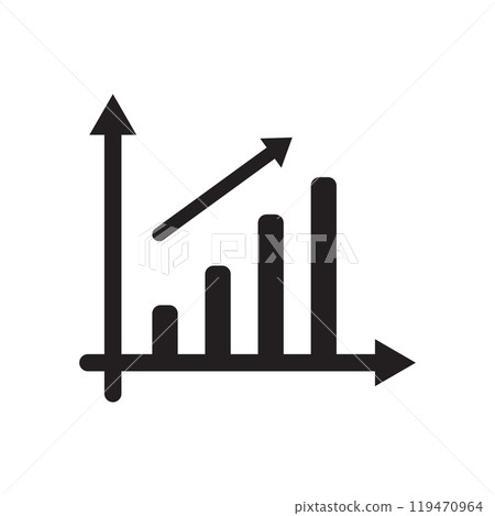 Statistics icon logo design template isolated illustration 119470964