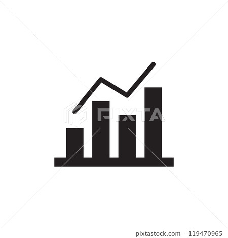 Statistics icon logo design template isolated illustration 119470965