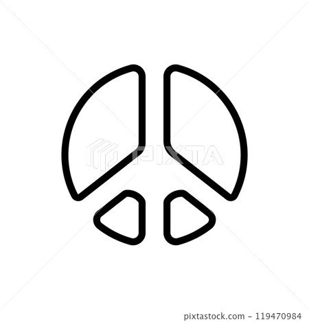 Peace icon logo design template isolated illustration Peace icon logo design template isolated illustration 119470984