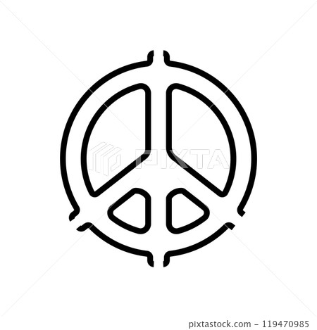 Peace icon logo design template isolated illustration Peace icon logo design template isolated illustration 119470985
