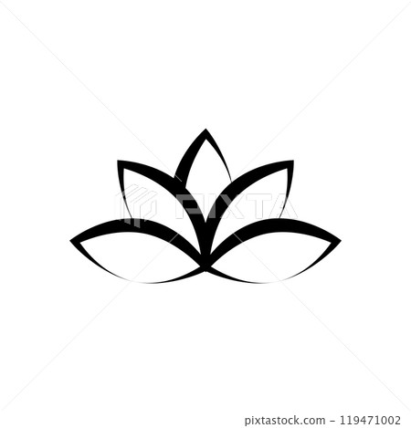 Lotus icon logo design template isolated illustration Lotus icon logo design template isolated illustration 119471002