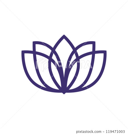 Lotus icon logo design template isolated illustration Lotus icon logo design template isolated illustration 119471003