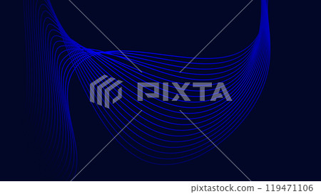 Blue abstract wave background with copy space.and Abstract Waving Line Particle Technology Background 119471106