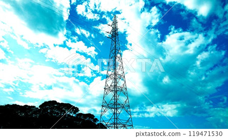 Scenery with a steel tower Scenery with a steel tower 119471530