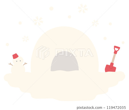 雪人和雪人冬天向量圖素材01 119472035