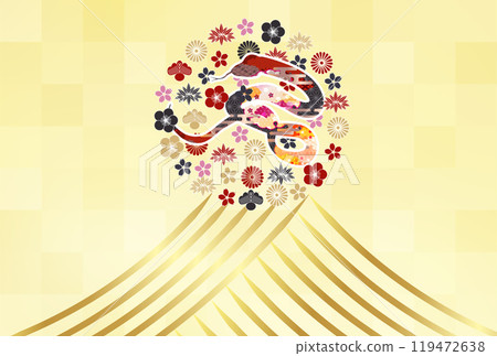 Snake New Year's card zodiac background 119472638