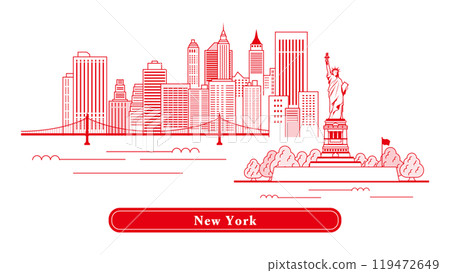 鎮 | 紐約（紅色） 119472649