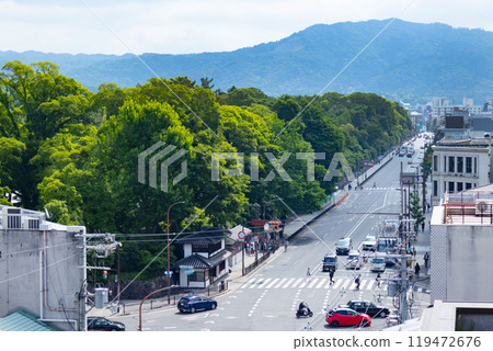 烏丸丸太町十字路口周圍的京都御所景觀 119472676