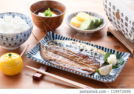 Dried Pacific saury with mirin Dried Pacific saury with mirin 119472690