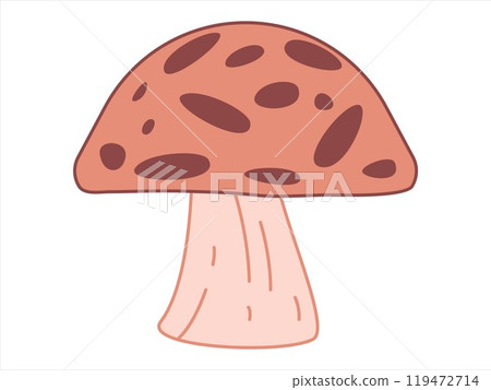 Mushroom wild fungi Porcini Amanita Muscaria fungus brown color edible vegetable botanical design icon set Mushroom wild fungi Porcini Amanita Muscaria fungus brown color edible vegetable botanical design icon set 119472714