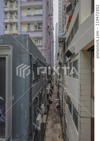 Oct 11 2024 Exploring a Hidden City Alley in Urban Hong Kong 119472802