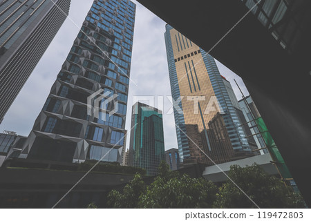 Oct 11 2024 a Modern Office Building in Wan Chai Hong Kong 119472803