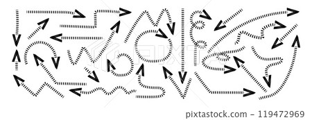 A set of different pointing arrows. A set of different pointing arrows. 119472969