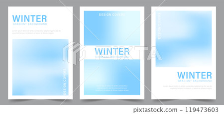 Winter Gradient Background. Minimalist vector illustration. Soft blur card. Pastel abstract poster for social media or website design. Set of Modern wallpaper Templates Winter Gradient Background. Minimalist vector illustration. Soft blur card. Pastel abstract poster for social media or website design. Set of Modern wallpaper Templates 119473603
