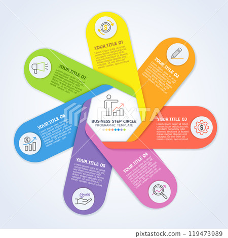 7 step business infographic diagram template 7 step business infographic diagram template 119473989