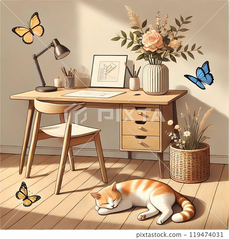 modern working desk modern working desk 119474031