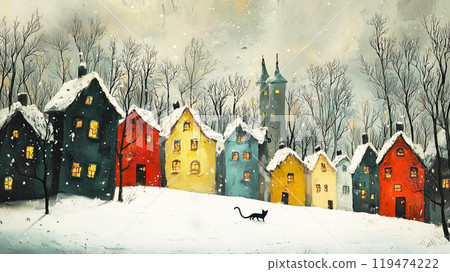 冬季城市景觀圖 119474222