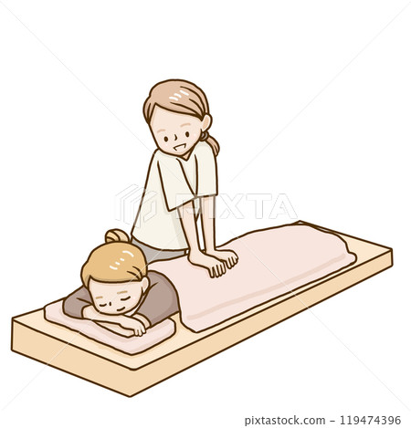 Illustration of a woman receiving treatment 119474396