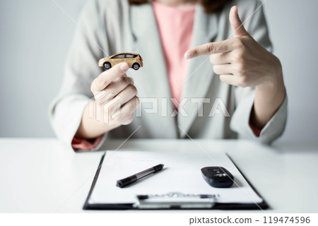 Car Dealer concept, Car insurance, loans and Car rentals 119474596