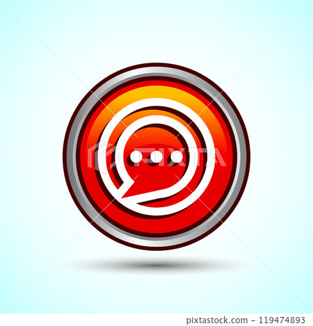 Chat icon design illustration, Message sign symbol for apps and websites, Button Design 119474893