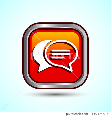 Chat icon design illustration, Message sign symbol for apps and websites, Button Design 119474894