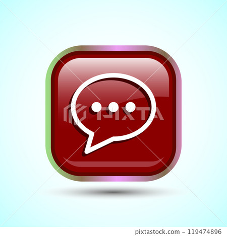 Chat icon design illustration, Message sign symbol for apps and websites, Button Design 119474896