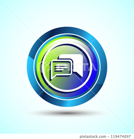 Chat icon design illustration, Message sign symbol for apps and websites, Button Design 119474897