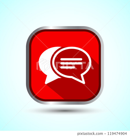 Chat icon design illustration, Message sign symbol for apps and websites, Button Design Chat icon design illustration, Message sign symbol for apps and websites, Button Design 119474904