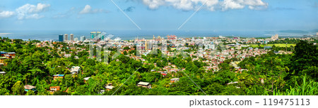 Striking Skyline of Port of Spain, Trinidad and Tobago: A Blend of Modernity and Caribbean Charm 119475113