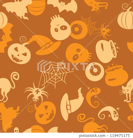 Halloween seamless pattern background vector illustration Halloween seamless pattern background vector illustration 119475175