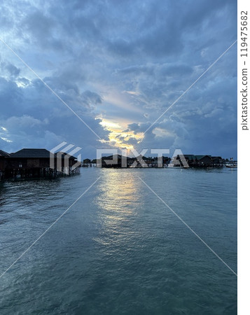 Mabul Island, the base for diving in Sipadan Island, Sabah state in Malaysia. Mabul Island, the base for diving in Sipadan Island, Sabah state in Malaysia. 119475682