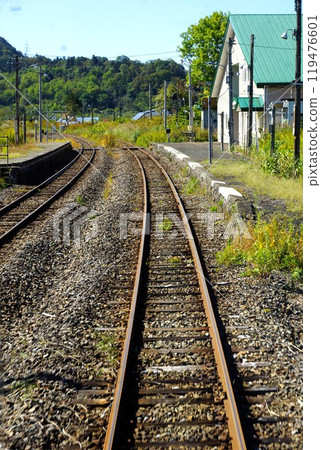 Scenery from the train window at Saku Station on the Soya Main Line 119476601