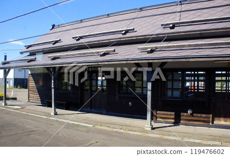 Train window view from the Soya Main Line, Teshio-Nakagawa Station 119476602