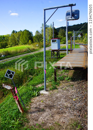 Train window view from the Soya Main Line, Nukanan Station Train window view from the Soya Main Line, Nukanan Station 119476605