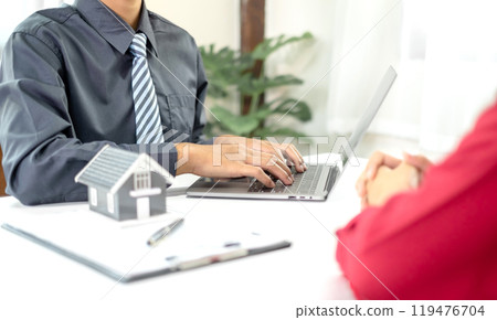 Real estate concept Home insurance, loans and home rentals 119476704