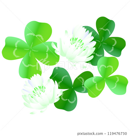 四葉草、三葉草、白三葉草插畫素材 四葉草、三葉草、白三葉草插畫素材 119476730