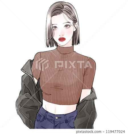 A cool looking woman 119477024