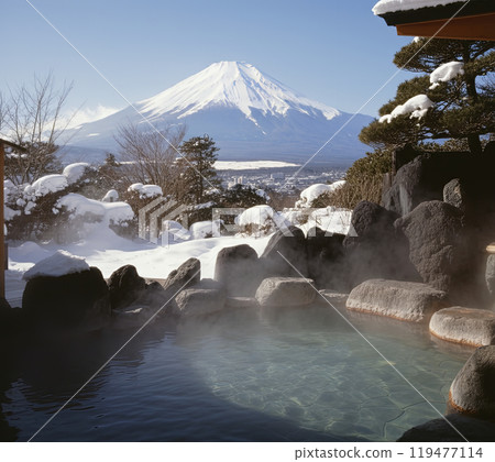 露天浴池和富士山/溫泉 119477114
