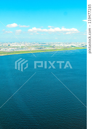 Scenery from the window of the airplane Scenery from the window of the airplane 119477285