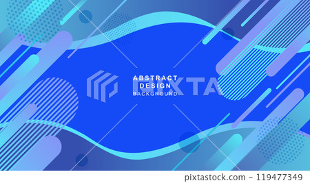 由藍色組成的抽象形狀背景材料 119477349