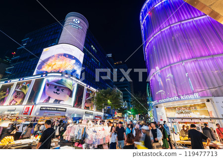 Seoul Myeongdong Main Street at Night 119477713