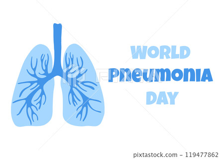 World Pneumonia Day. Poster about lung diseases. Vector illustration. World Pneumonia Day. Poster about lung diseases. Vector illustration. 119477862