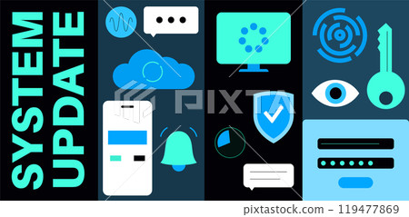 System update concept System update concept 119477869