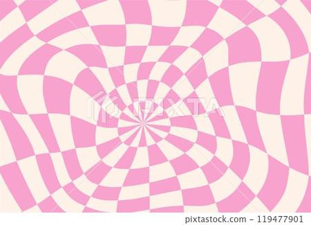 Psychedelic checkerboard poster Psychedelic checkerboard poster 119477901