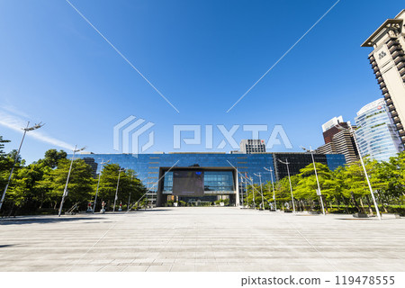 Architecture view of the Taichung City Government Building, Taiwan. It is the highest-level local administrative agency in Taichung. 119478555