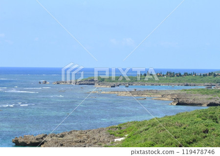 View of Shigira Beach from Miyakojima Imgya Marine Garden 119478746