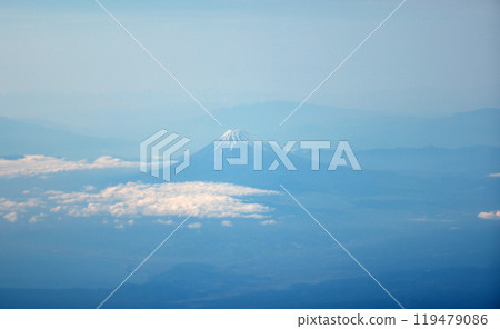 far view of Mt fuji in the aerial view 119479086