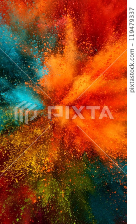 Colored powder explosion. Abstract closeup dust. Colored powder explosion. Abstract closeup dust. 119479337