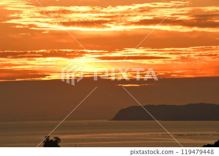 Evening scenery of Kujuku Island Evening scenery of Kujuku Island 119479448
