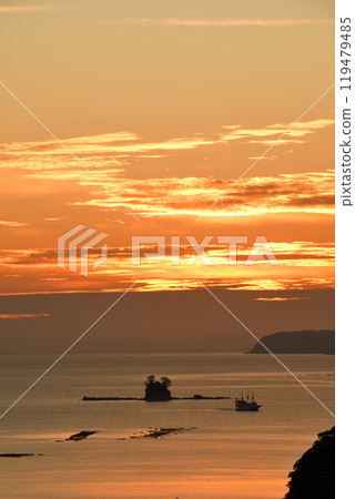 Evening scenery of Kujuku Island Evening scenery of Kujuku Island 119479485